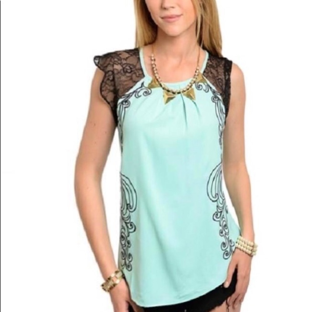 New Green Embroidered Blouse